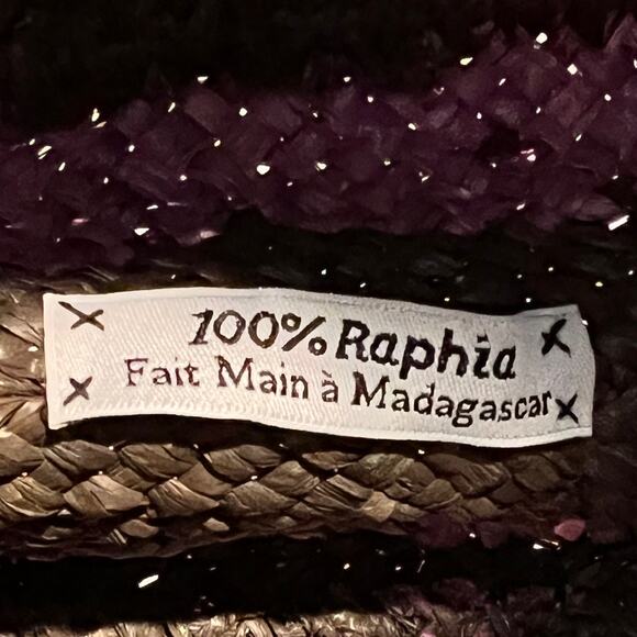 San Arcidet Paris Raffia Tote Bag - Picture 7 of 10